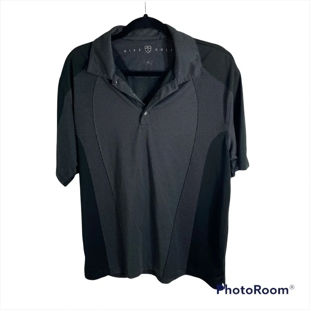 Nike Golf Polo Shirt Large Men’s Gray Black